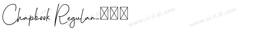 Chapbook Regular字体转换